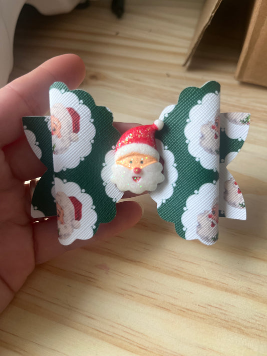 Green Santa bow