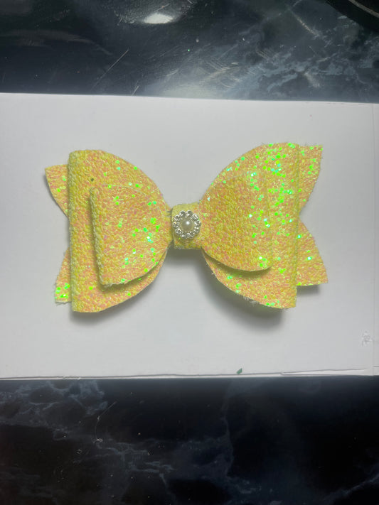 Medium bright glitter bow